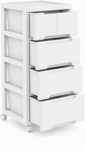 4-Tier Plastic Drawers with Wheels N444081