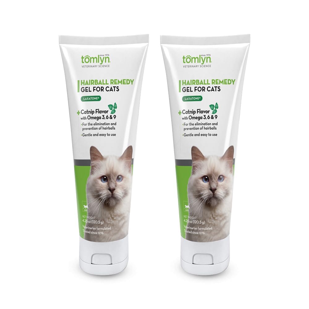 Catnip Flavored Hairball Remedy Gel for Cats, 4.25oz 2 Pack H666