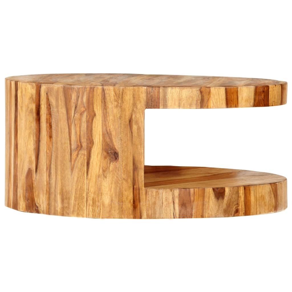 Solid Sheesham Wood Round Coffee Table D3813