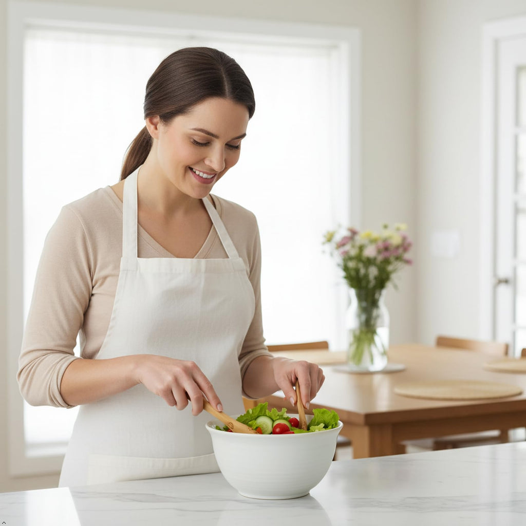40 Ounce Deep Ceramic Soup Bowls, Microwave Safe & Dishwasher Safe, Creamy White G6781