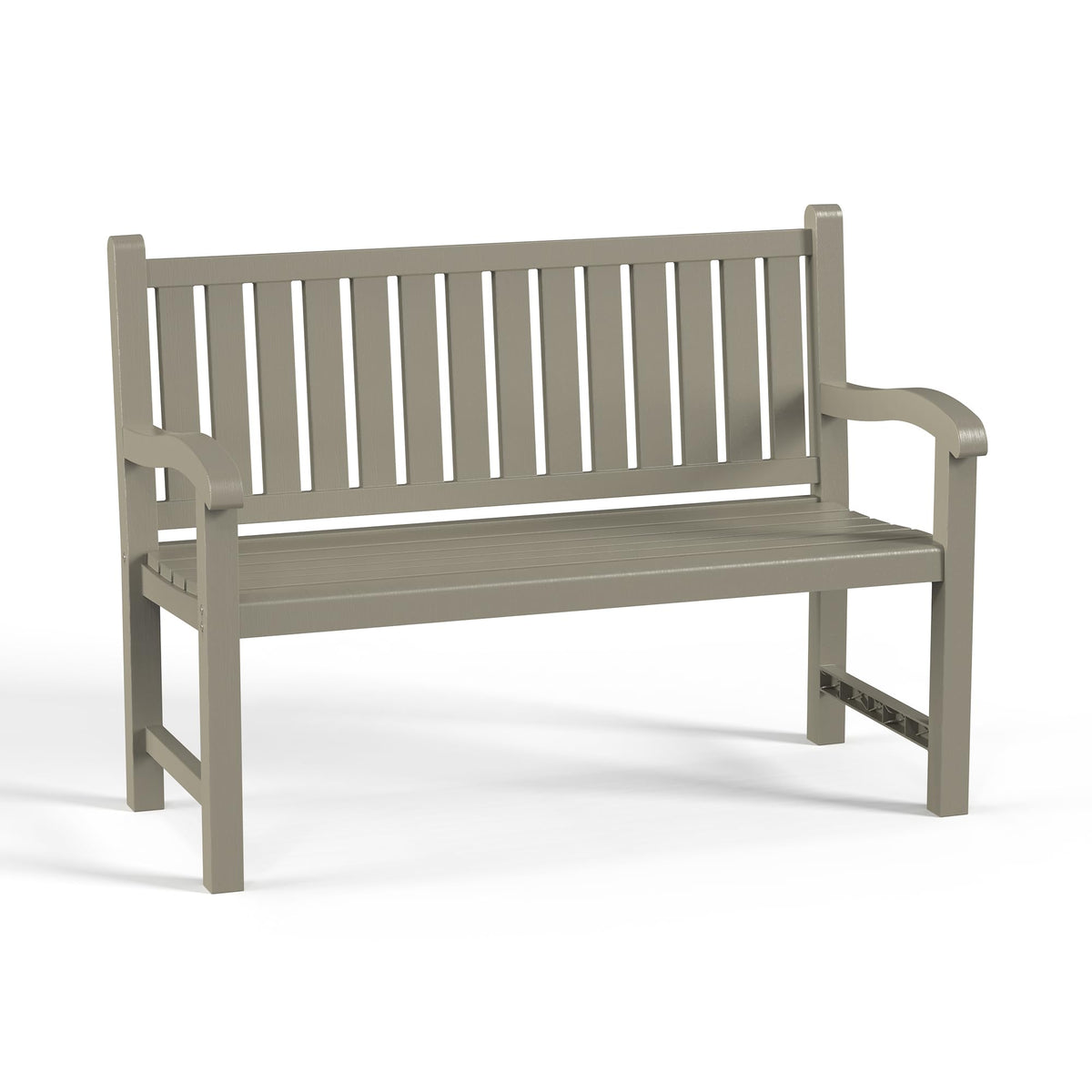 Grey 2-Person Resin Outdoor Bench L101