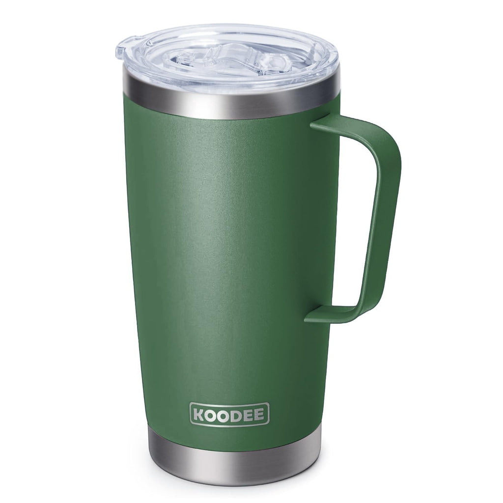 20 oz Insulated Stainless Steel Coffee Mug with Lid and Handle F749855