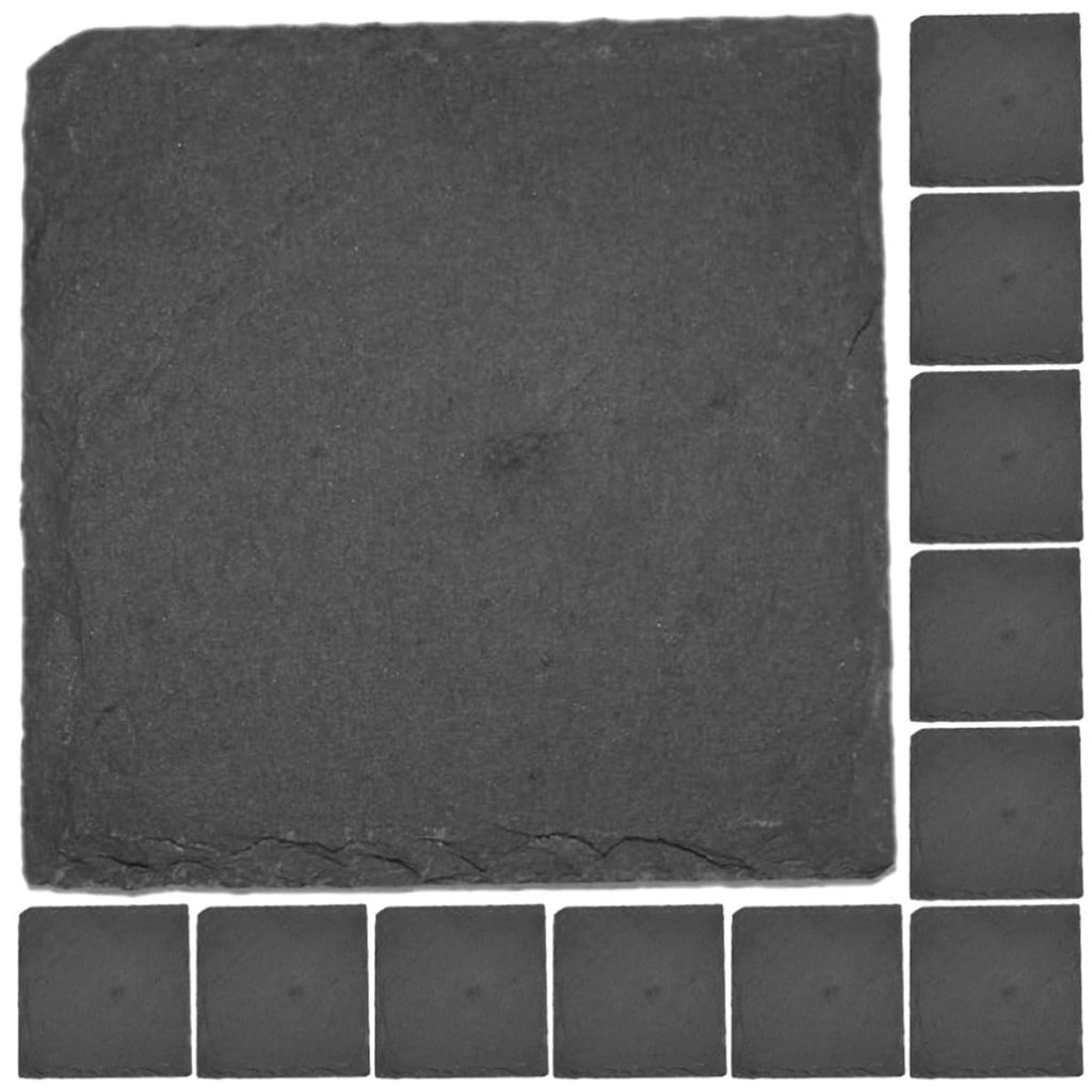 12 Pc Natural Stone Square Drink Coasters N9792
