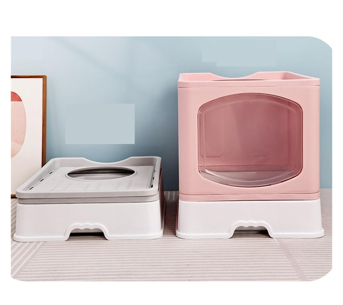 Foldable Cat Litter Box with Lid D54399