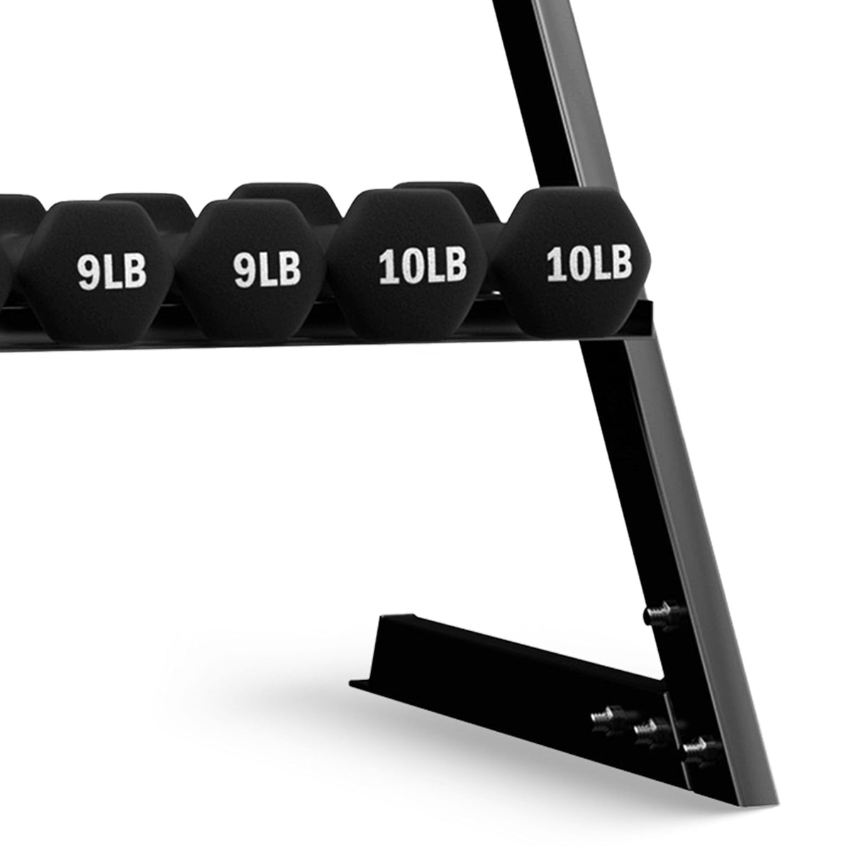 Neoprene Coated Iron Dumbbell Set with Stand X885879