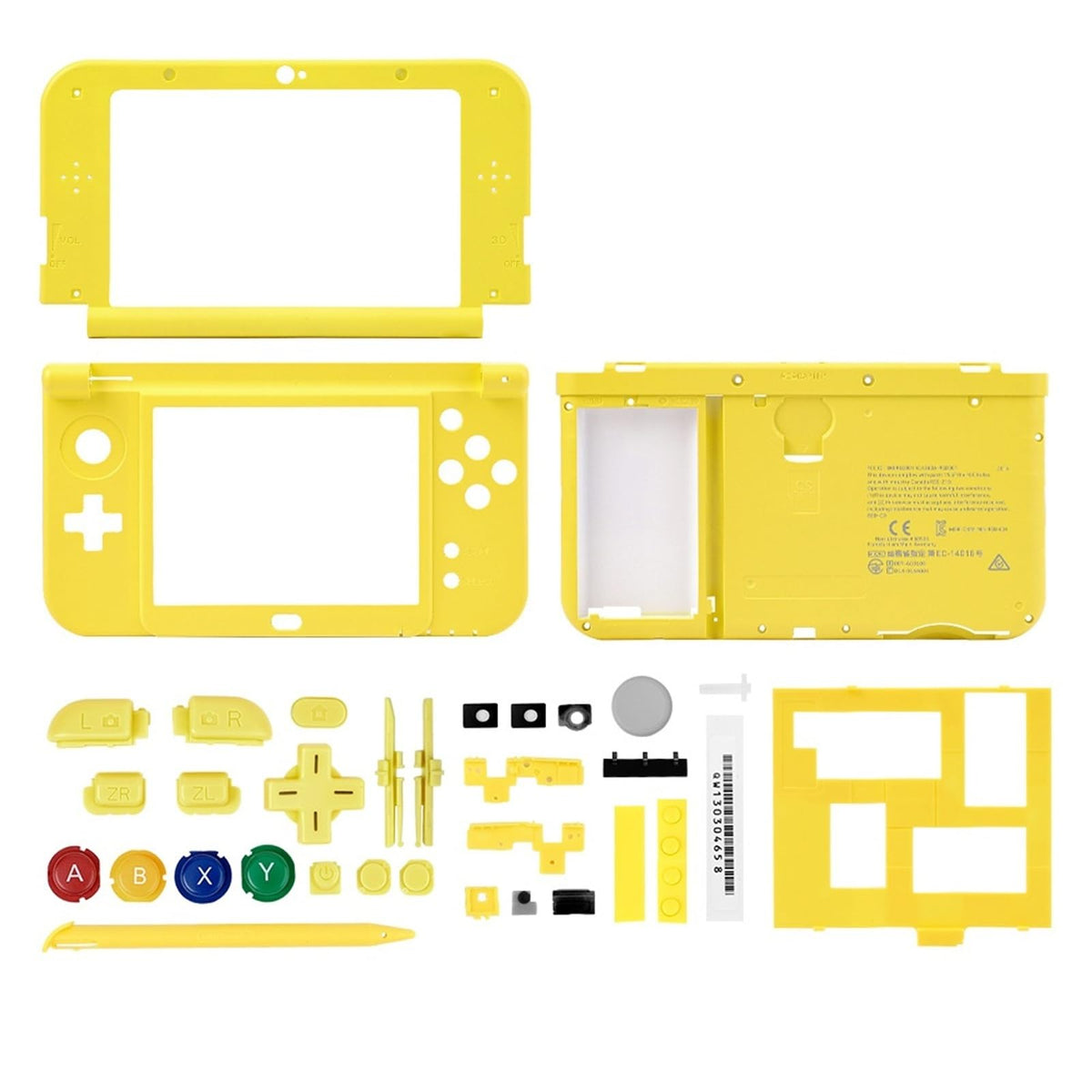 NEW 3DS XL LL Housing Shell Replacement Middle Frame Case with Stylus Touch Pen Black T67268