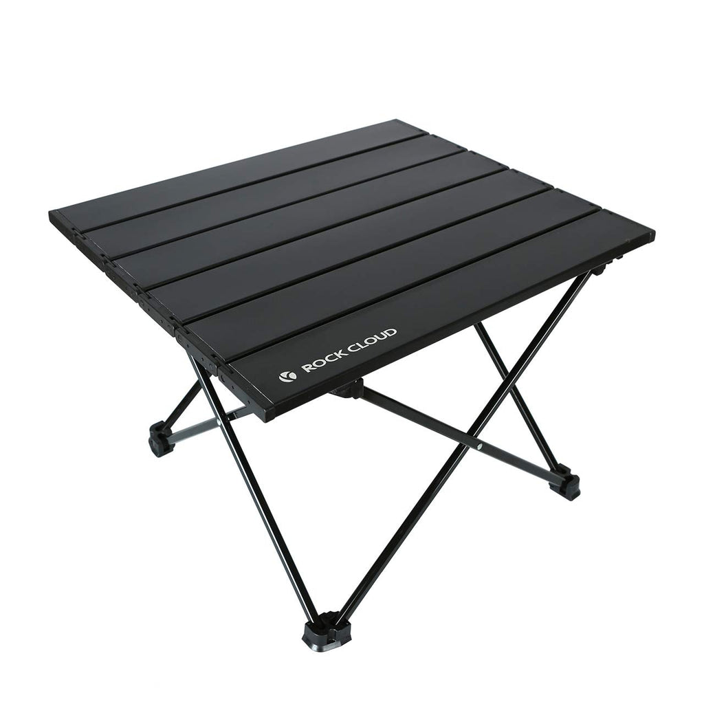 Portable Aluminum Folding Camping Table Black U148472