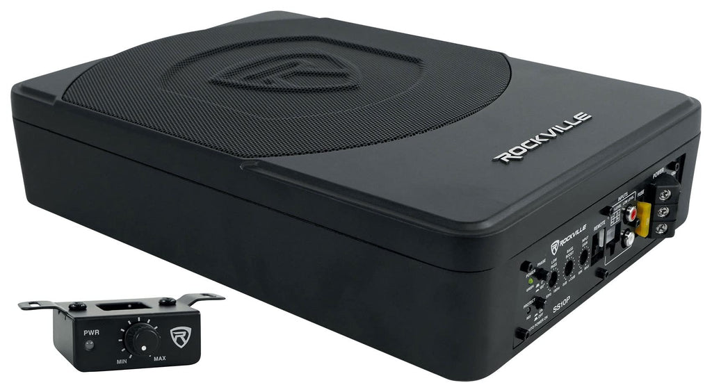 10" Slim Under-Seat Powered Car Subwoofer F26372