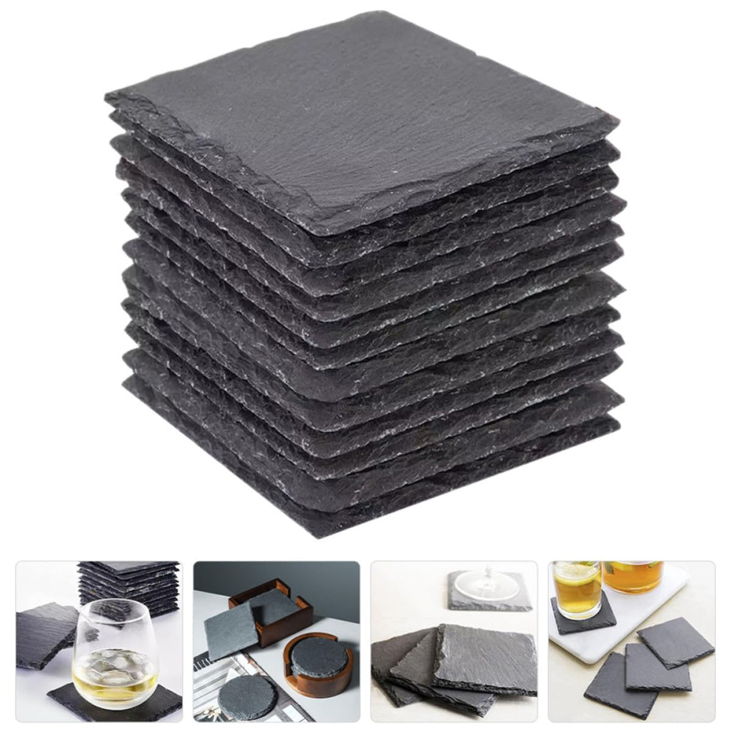 12pcs Natural Stone Coasters Set J2853