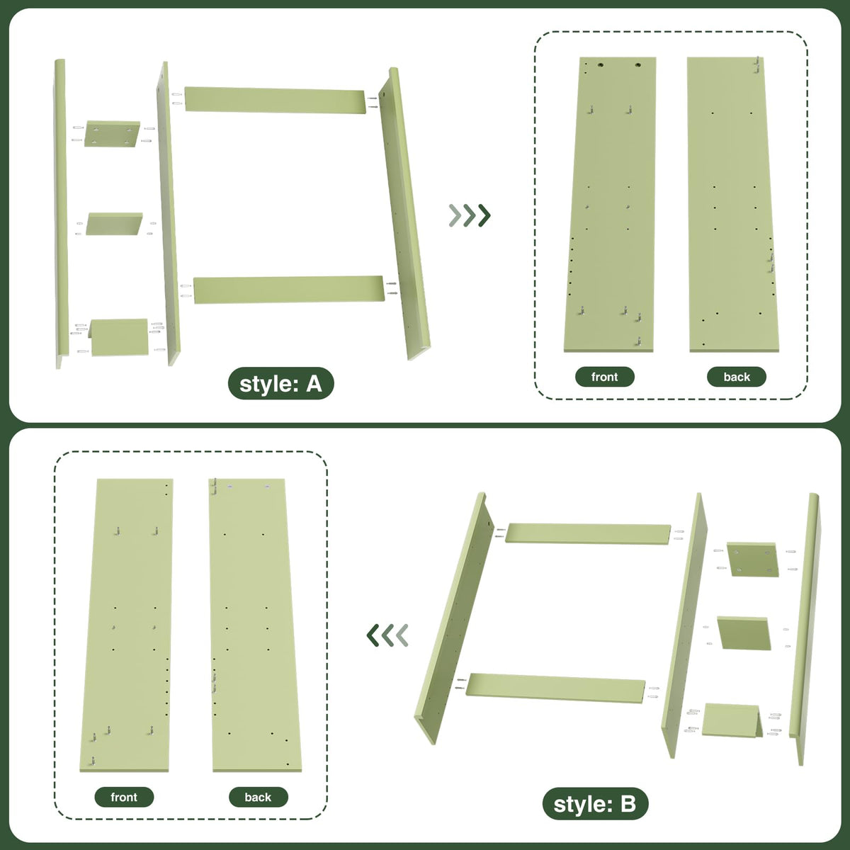 Green Over the Toilet Storage Cabinet with Adjustable Shelf S444418
