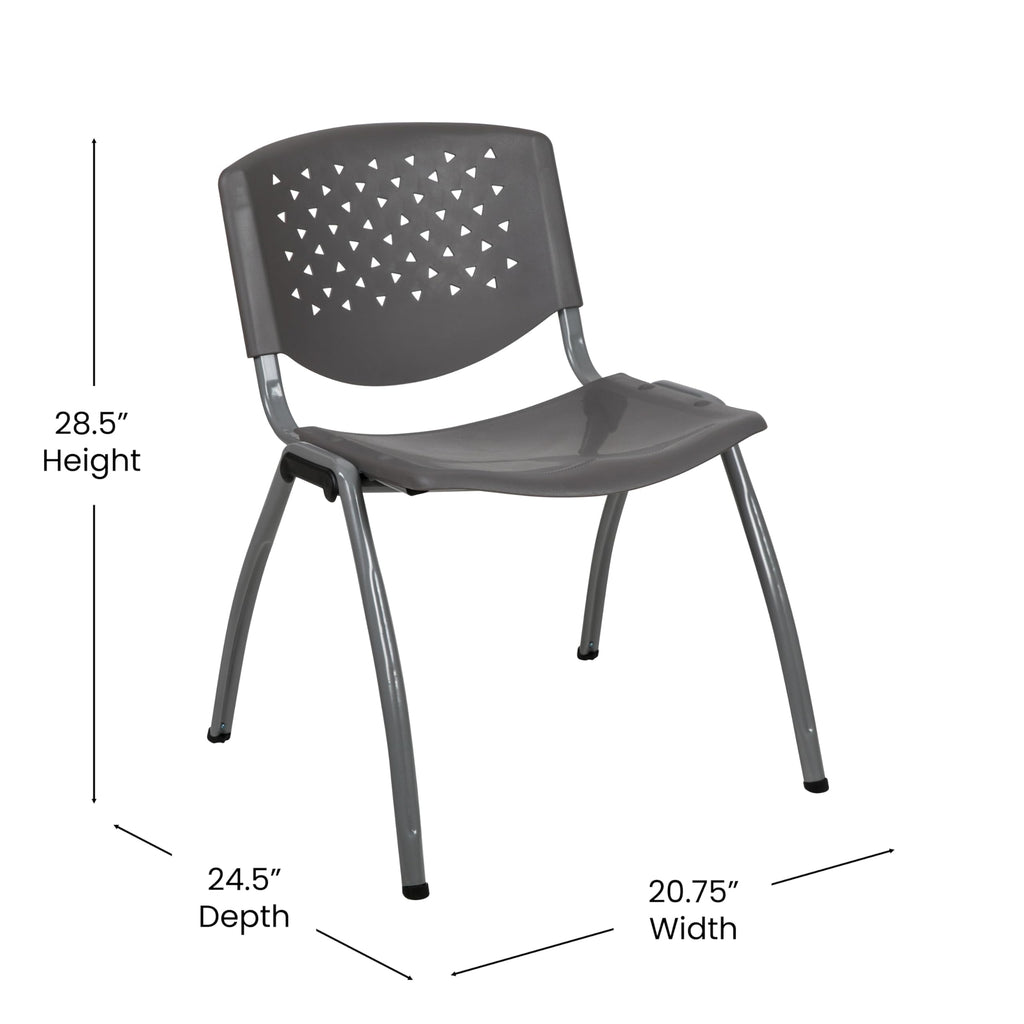 Gray Plastic Stack Chair K1514