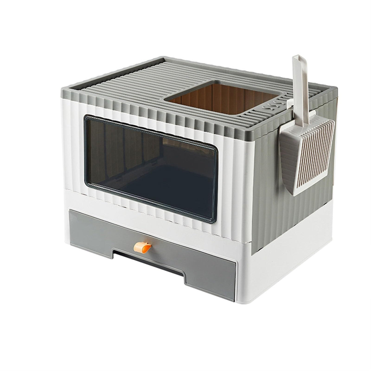 Top Entry Cat Litter Box with Lid Foldable L9344