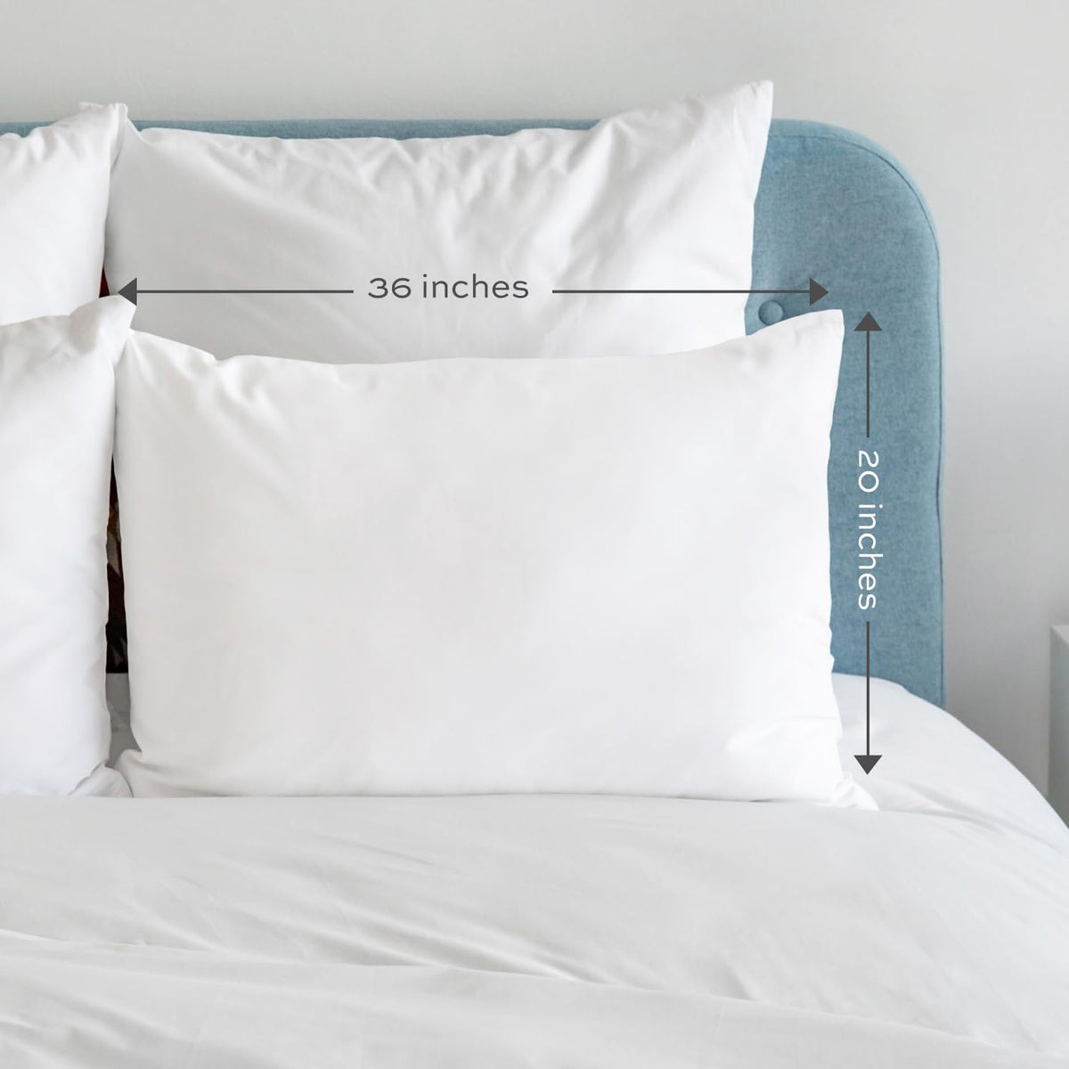 White 2 Pack King Size Down Alternative Bed Pillows R9296