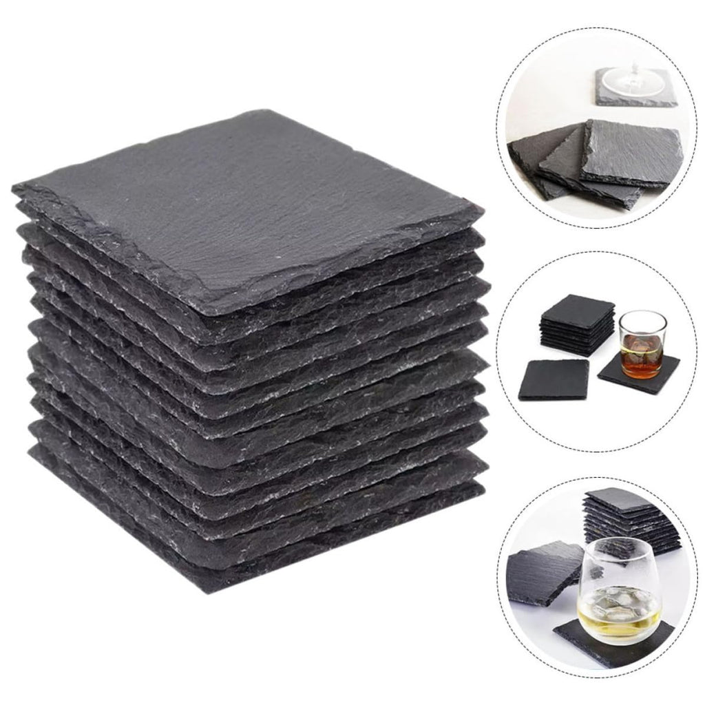 12pcs Natural Stone Coasters Set J2853