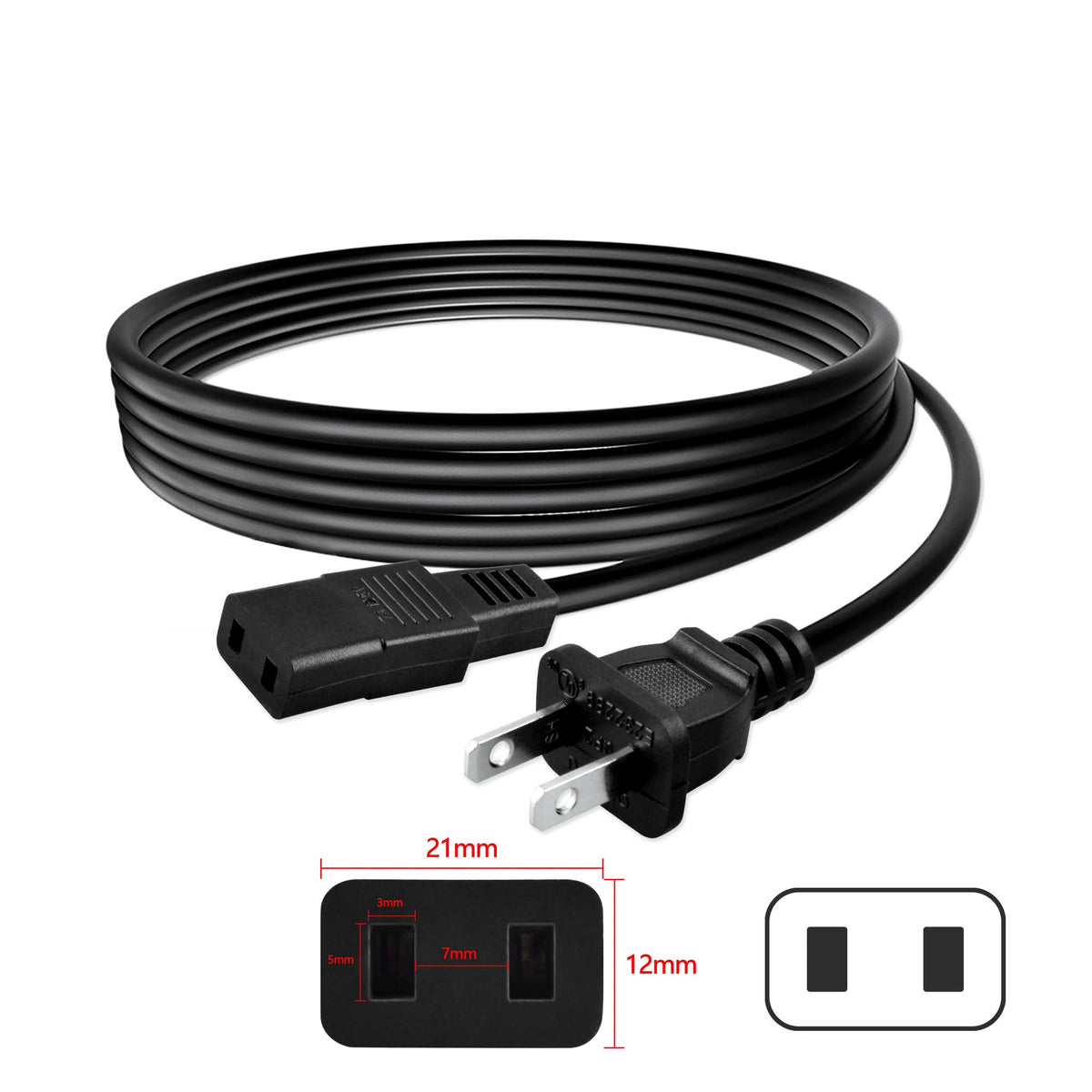 AC Power Cord Charging Cable 110V - 240V Household Cord I252061
