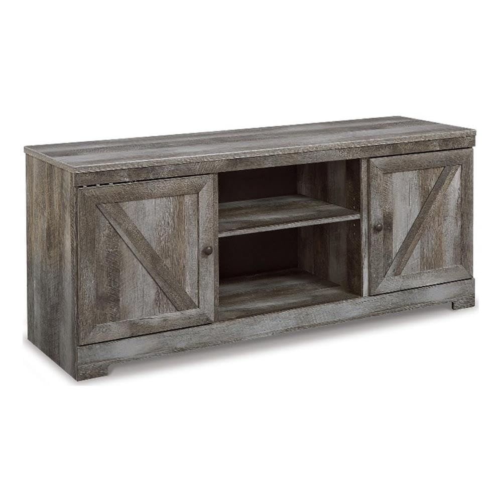 63 in Rustic Gray Engineered Wood TV Stand F41709