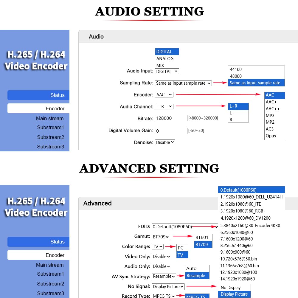4K HDMI to Ethernet IP Video Audio Encoder M5400