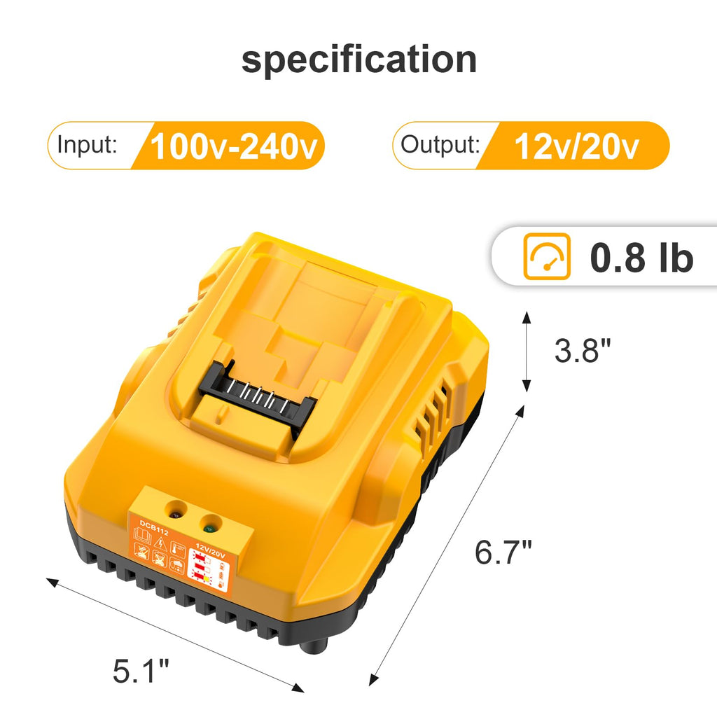 20V Max 5.0Ah Battery 2-Pack with Charger Station O13069