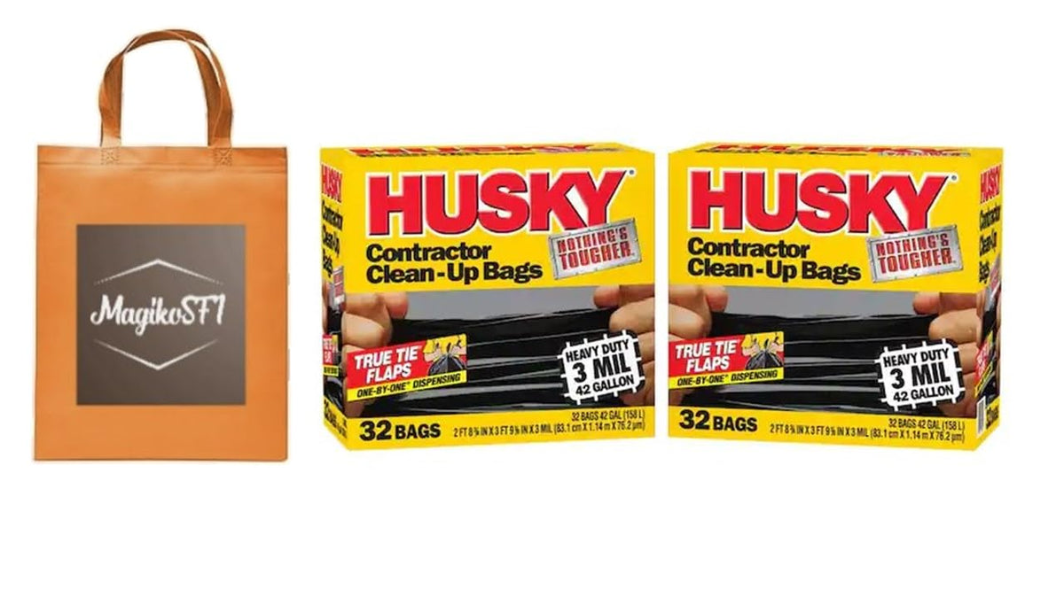 42-Gallon Contractor Clean-Up Trash Bags, 32-Count O9213