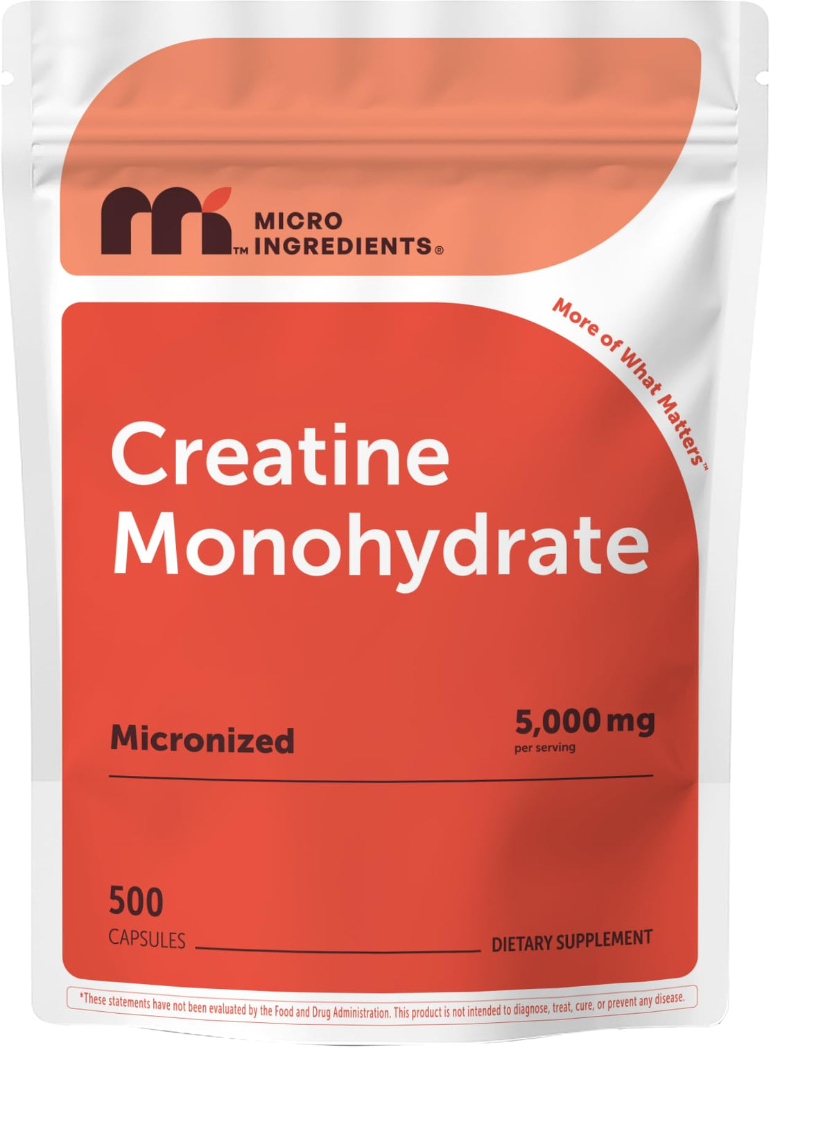 Micronized Unflavored Creatine Monohydrate 5,000mg 500 Capsules Z824278