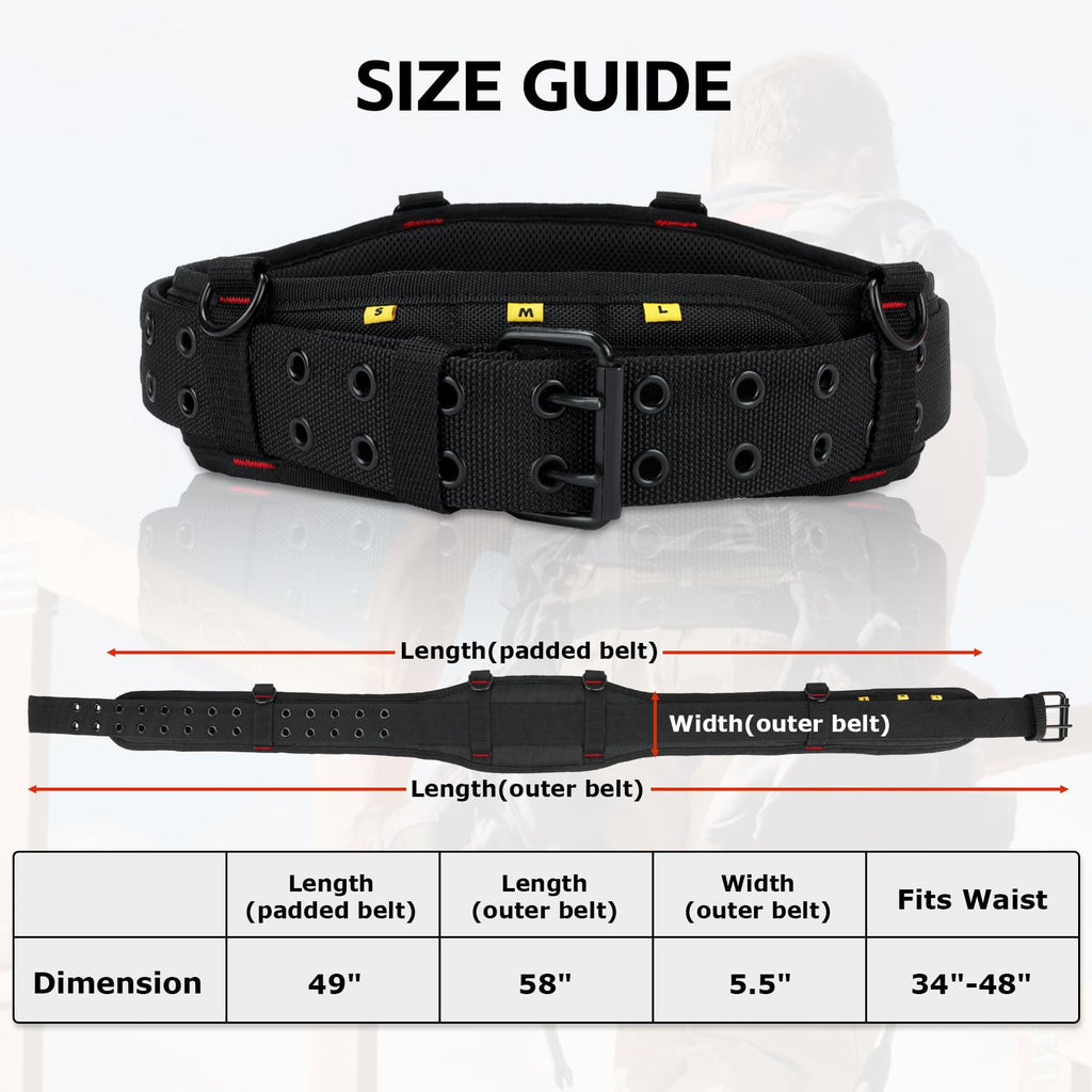 Tool Belt with Suspenders Heavy Duty Carpenter Apron Y846955