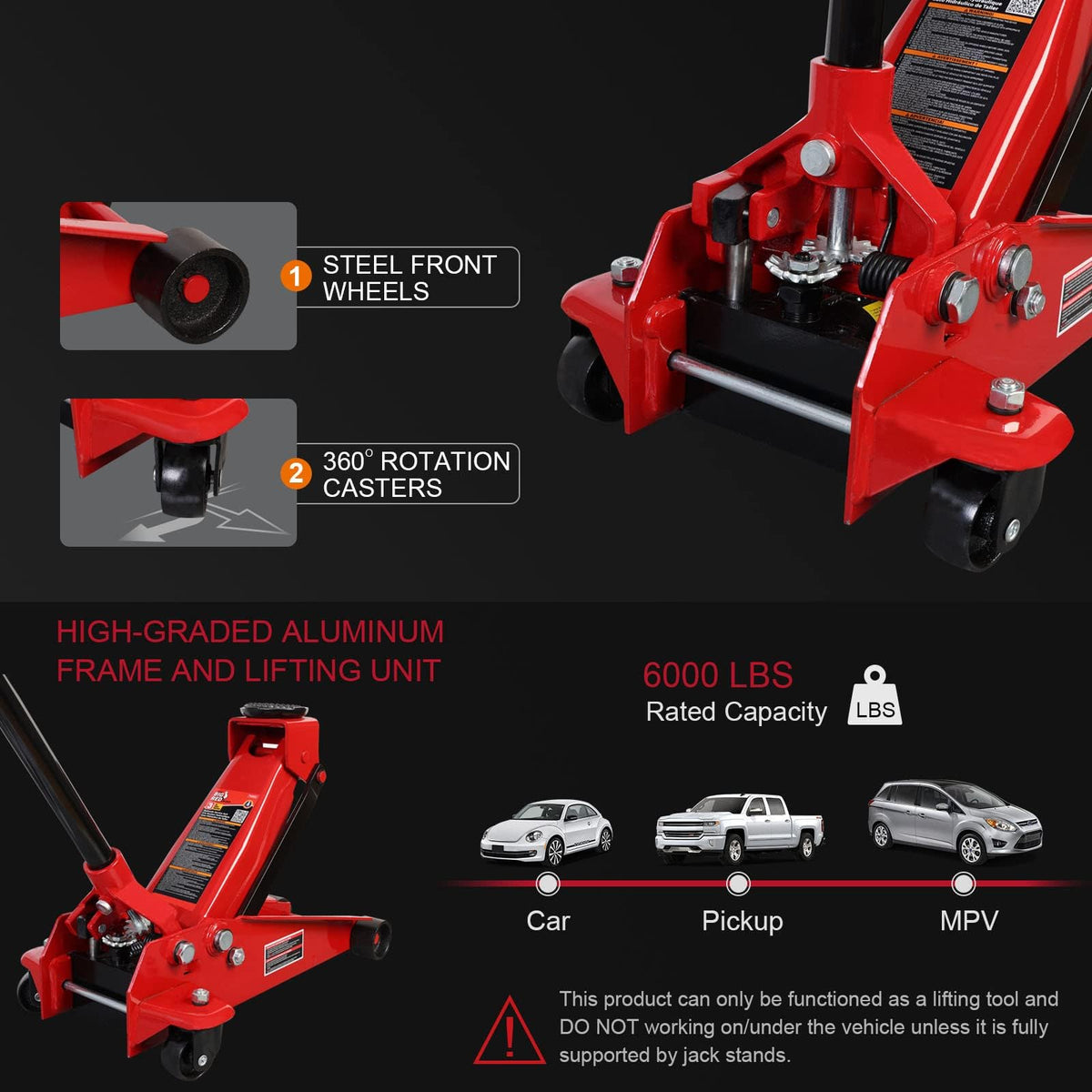 3-Ton Heavy Duty Hydraulic Floor Jack A8284