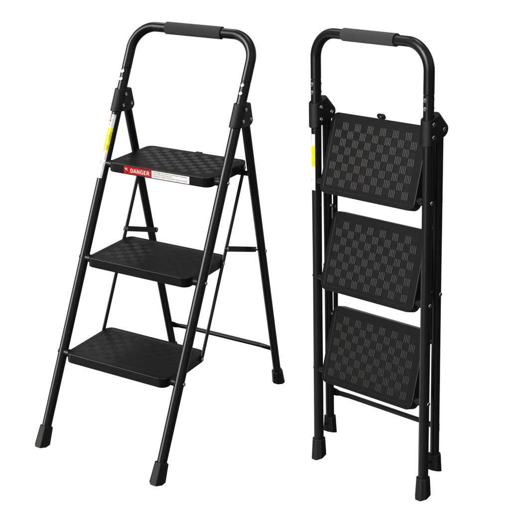 3 Step Folding Ladder with Anti-Slip Pedal I4068