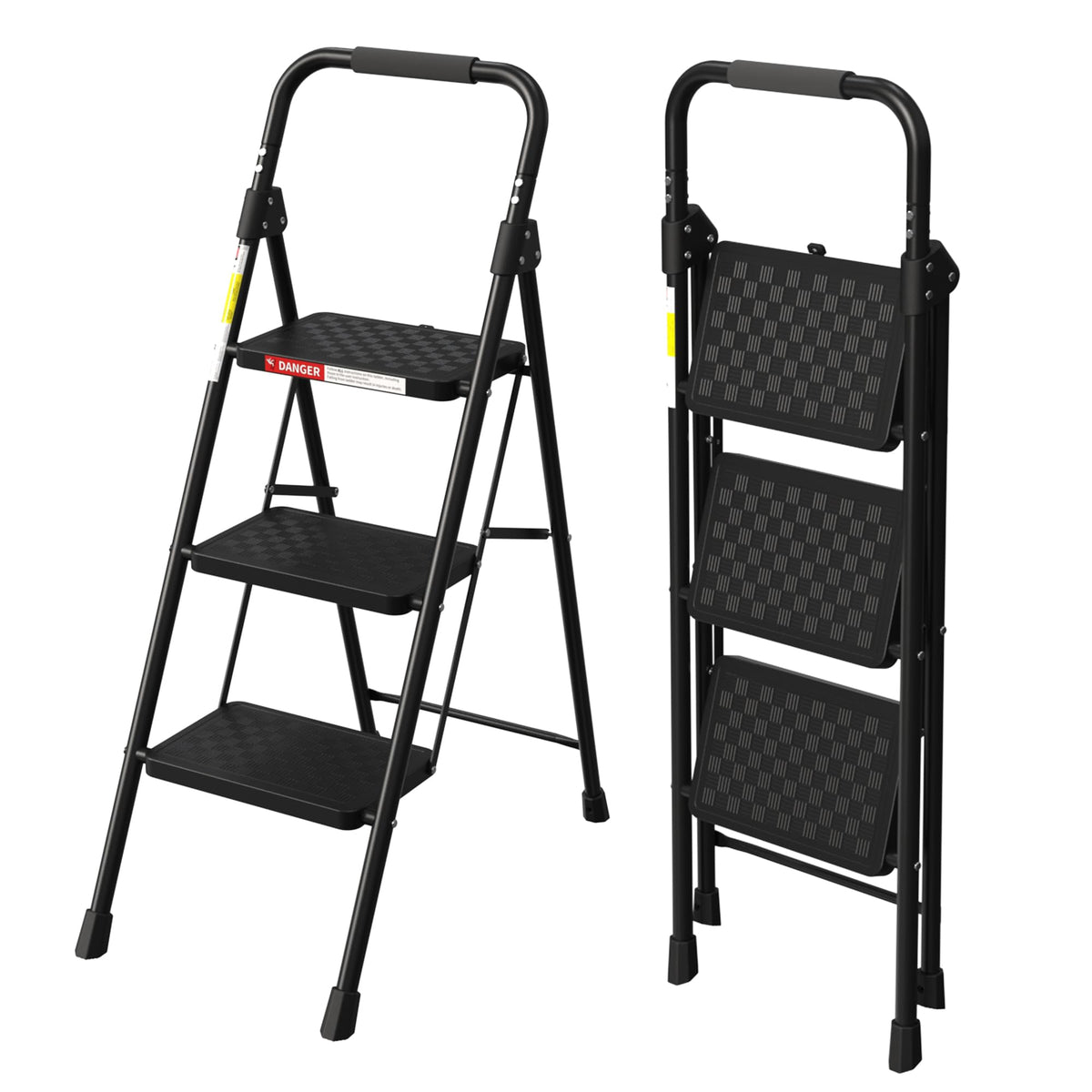 3 Step Folding Ladder with Anti-Slip Pedal I4068