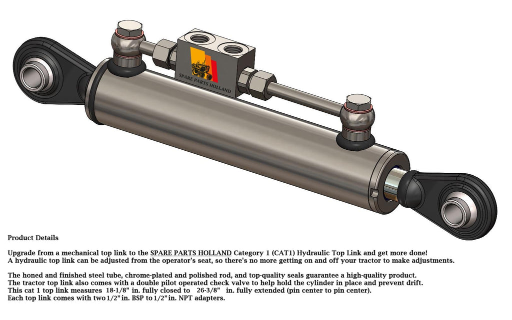 Hydraulic Top Link Cat 1-1 with Locking Block M598837