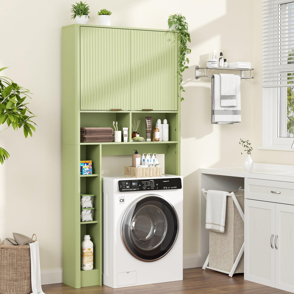 Green Over the Toilet Storage Cabinet with Adjustable Shelf S444418