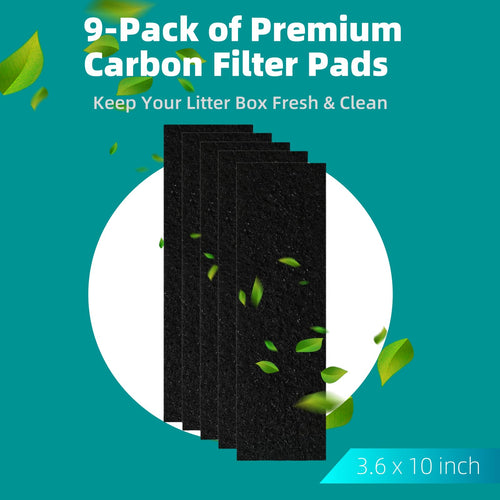 3.6" x 10" Carbon Filter Pads for Cat Litter Boxes Y53361