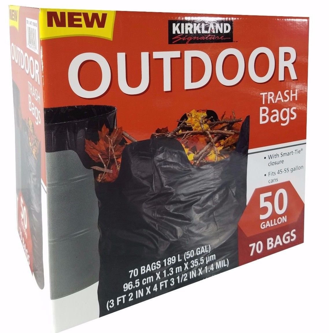 Outdoor 50 gallon Trash Bags 70 Pack J567