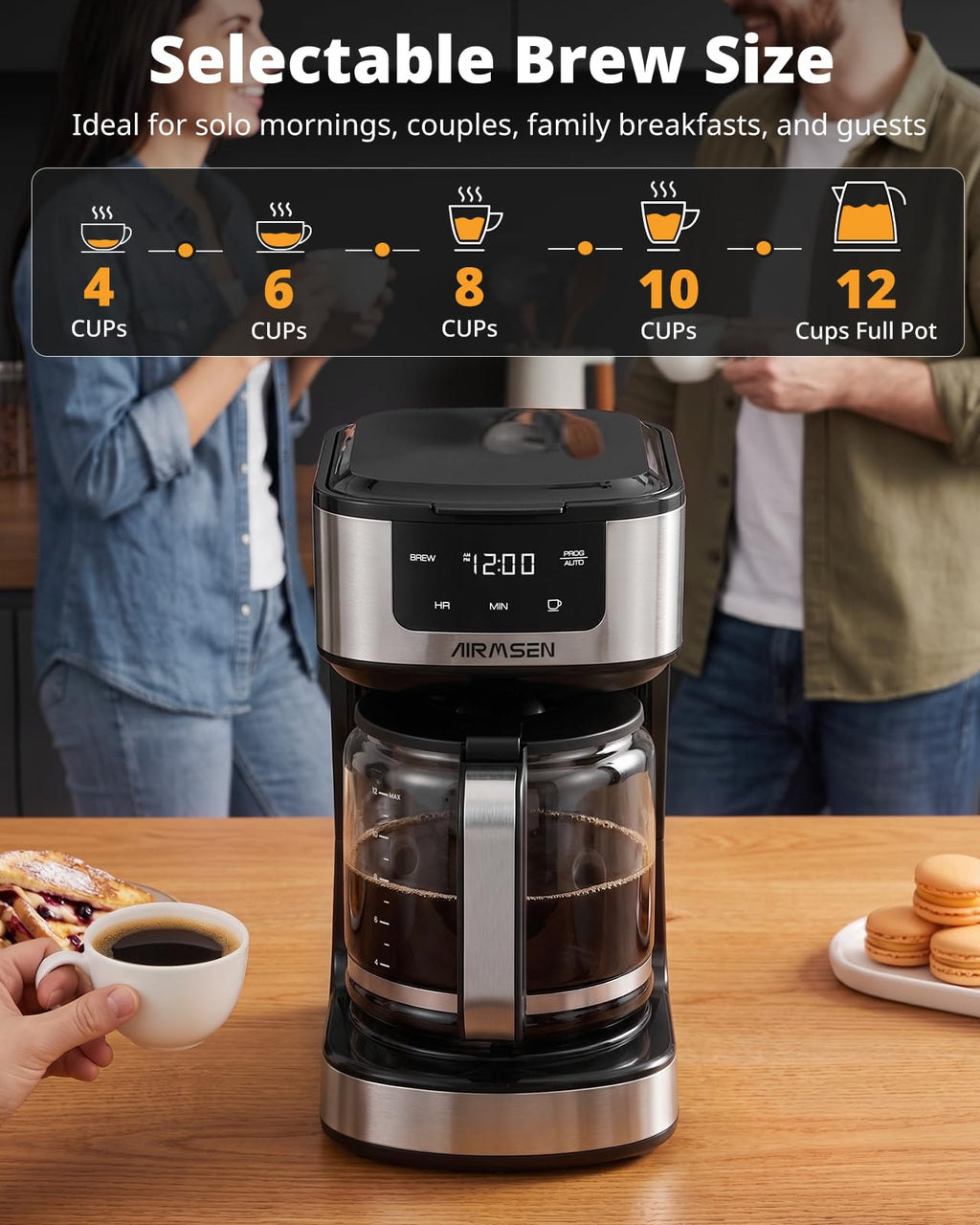 12-Cup Programmable Drip Coffee Maker J677