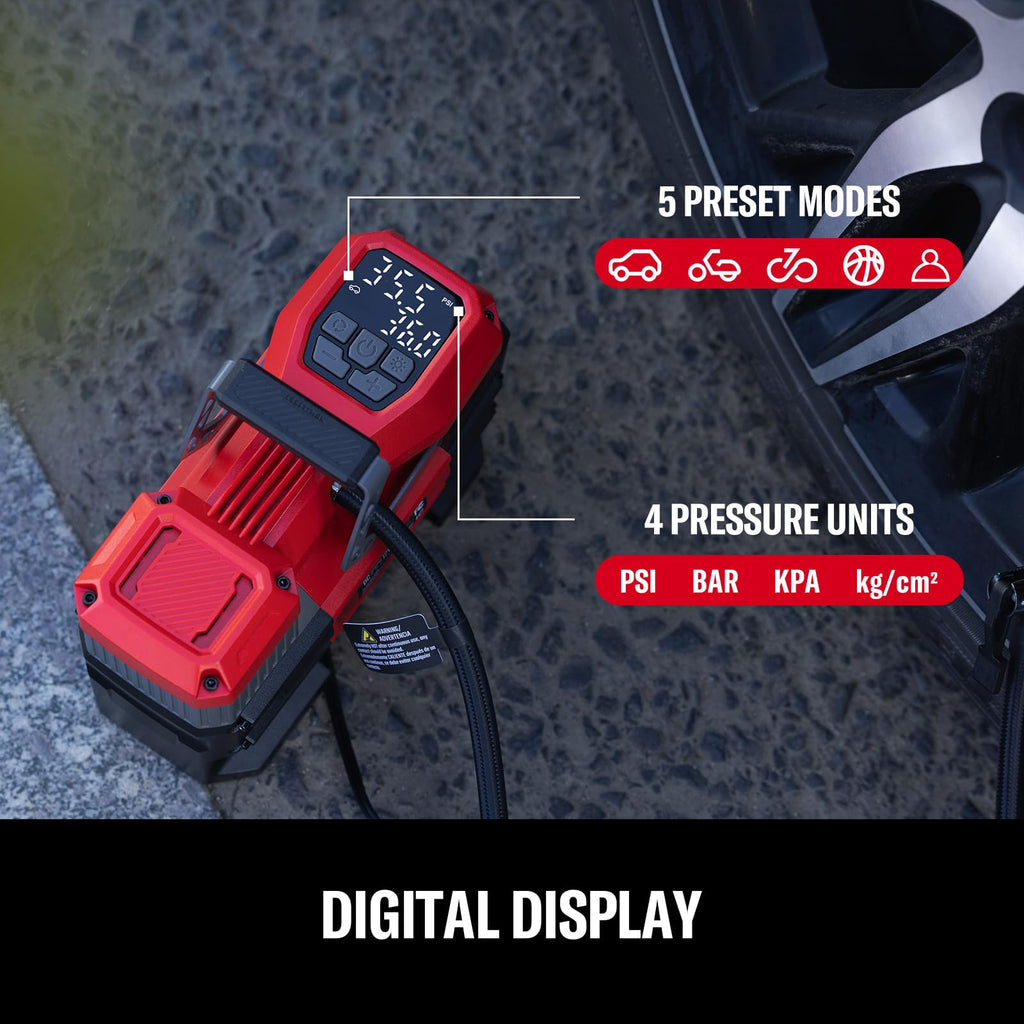 Portable 12V Tire Inflator with Digital Gauge E3041