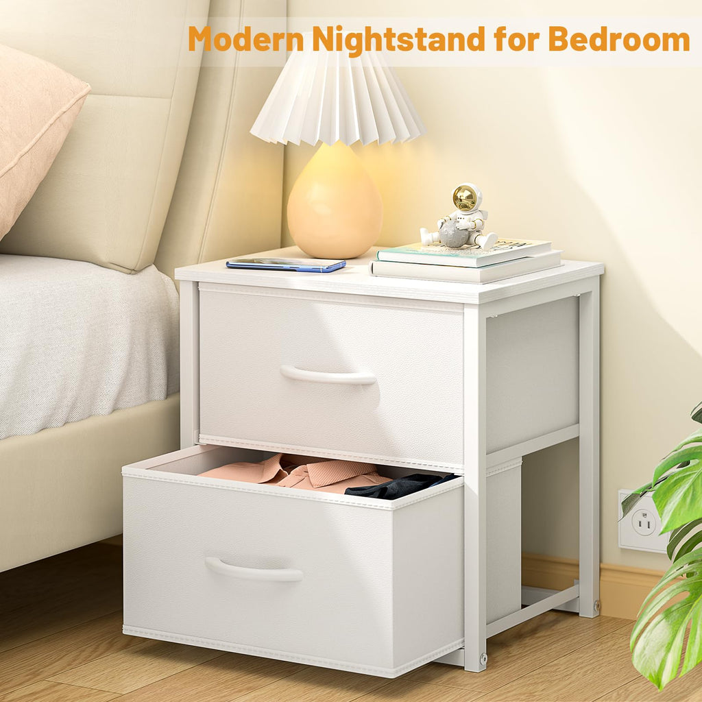 White 2-Pack Stackable Storage Drawers F2619