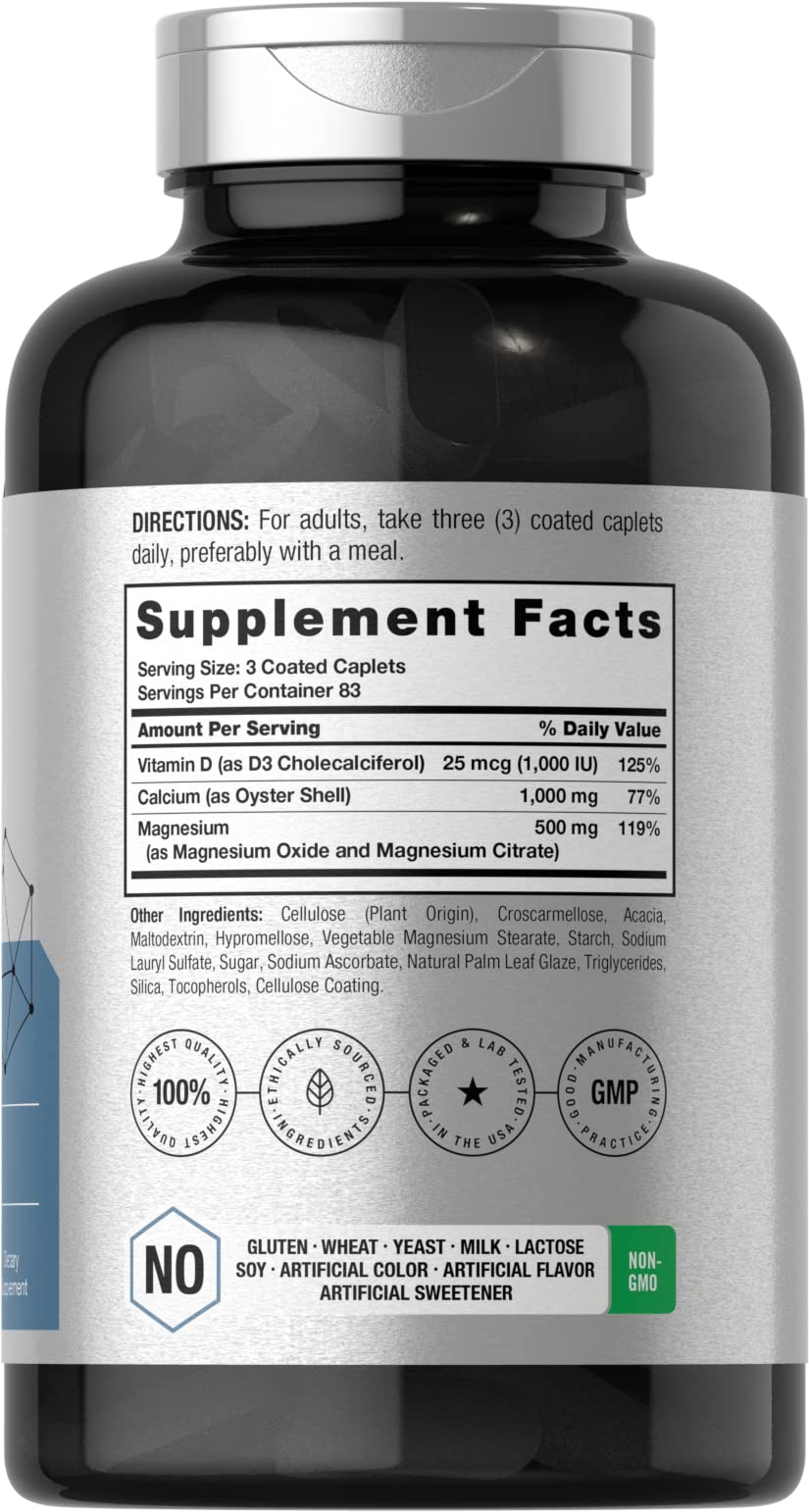 Calcium Magnesium with Vitamin D3 250 Caplets Z803490