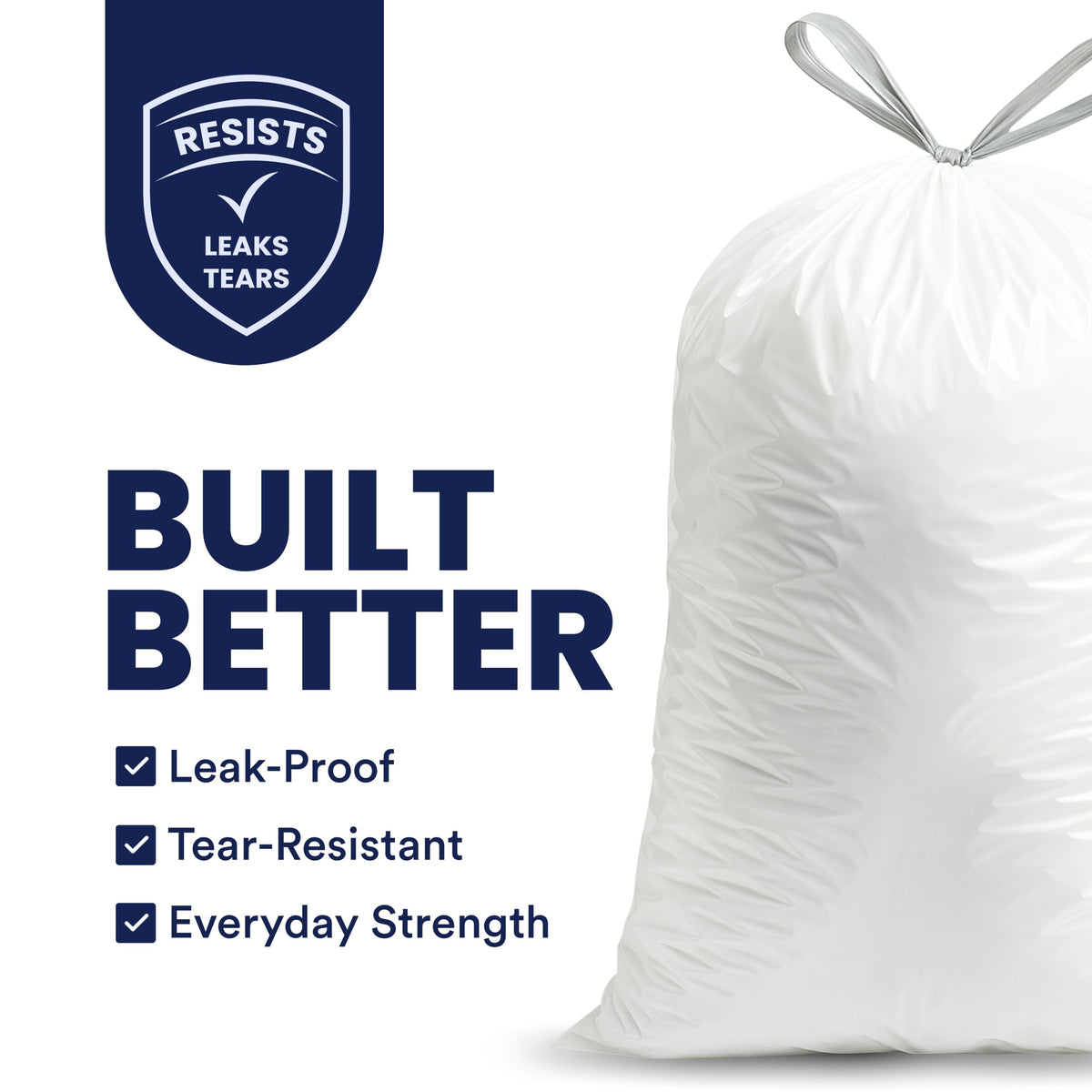 4-6 Gallon White Drawstring Bags H638792