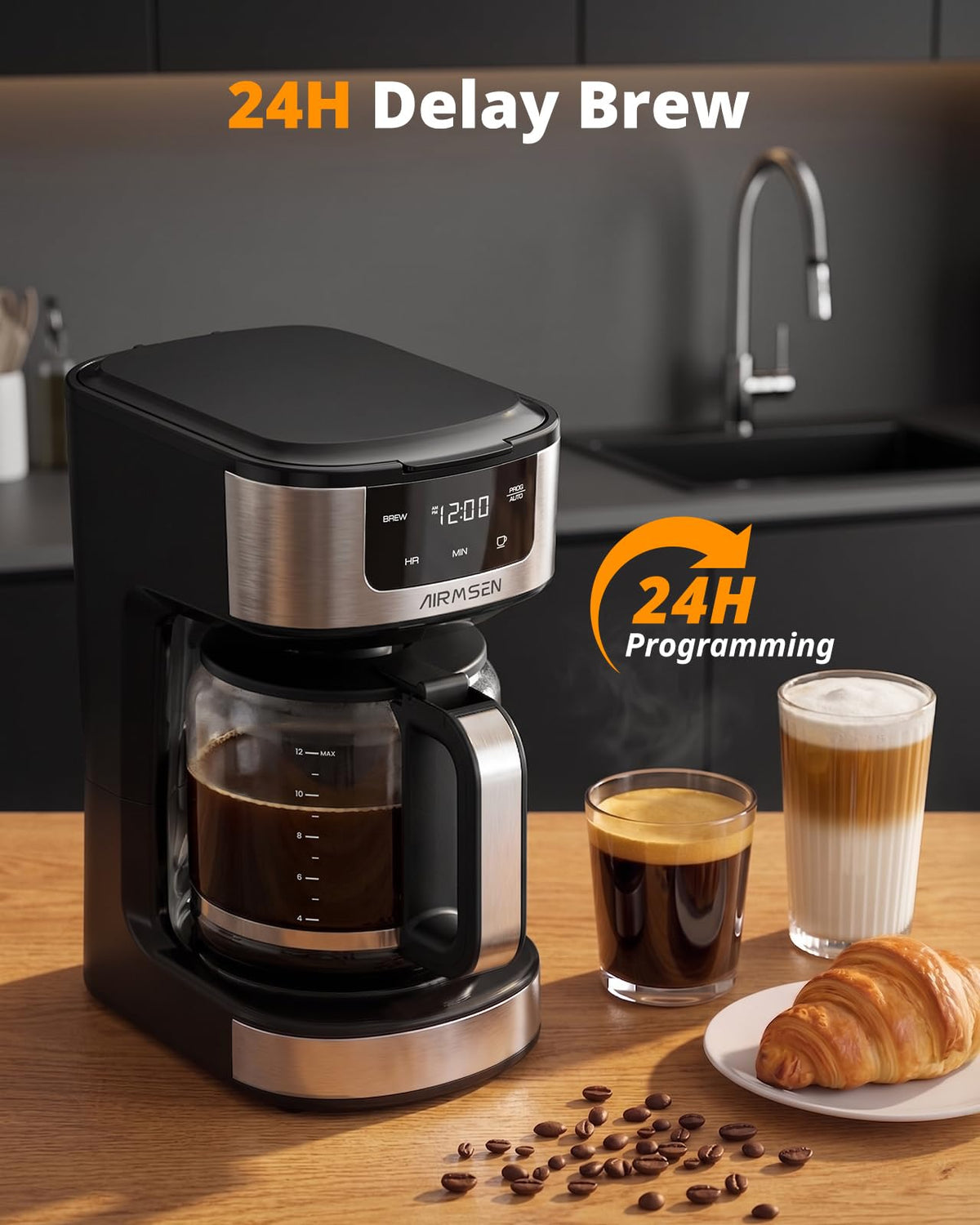 12-Cup Programmable Drip Coffee Maker J677