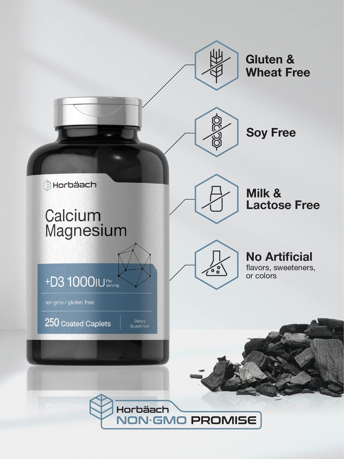Calcium Magnesium with Vitamin D3 250 Caplets Z803490