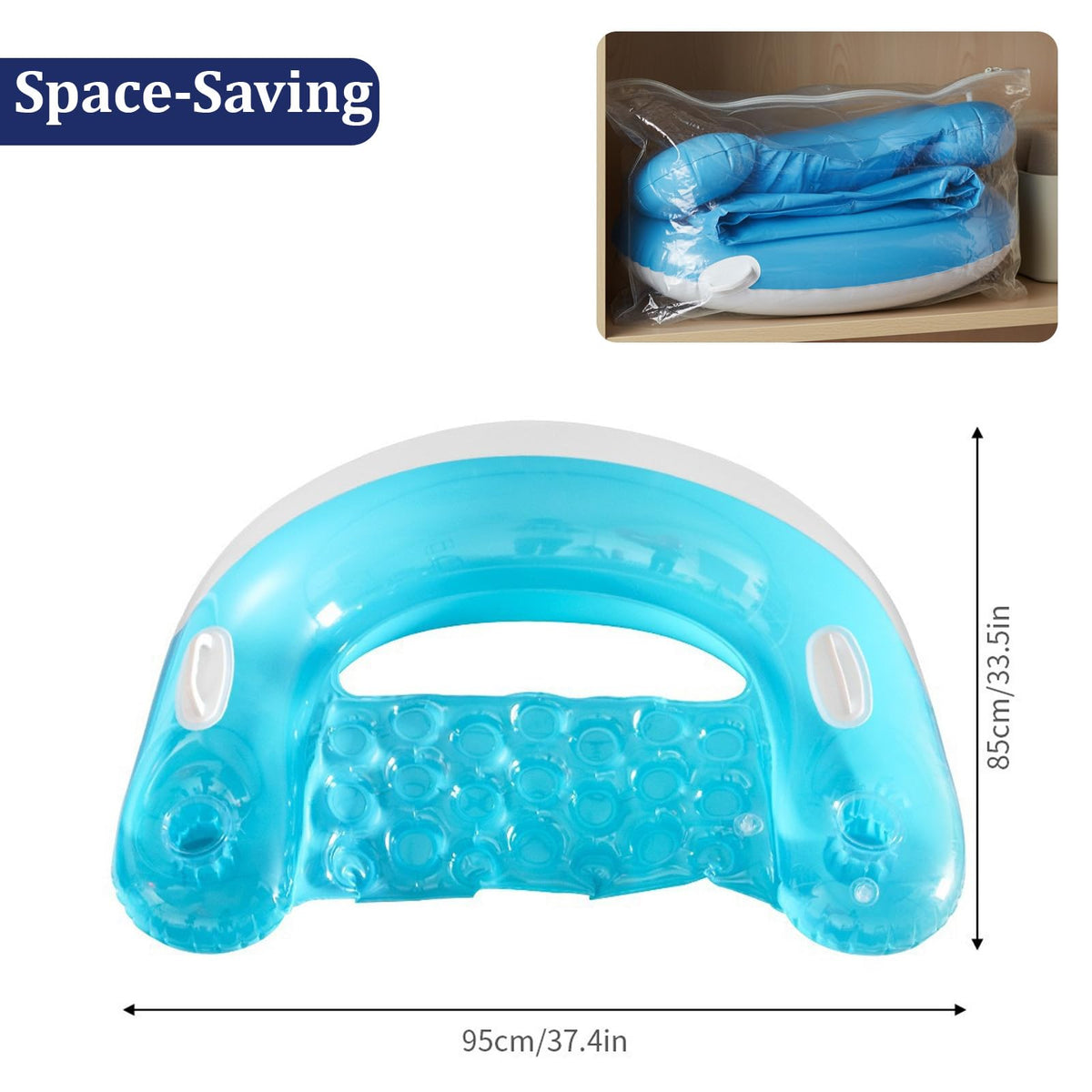 Inflatable Pool Floats 4 Pack with Cup Holders & Handles V642