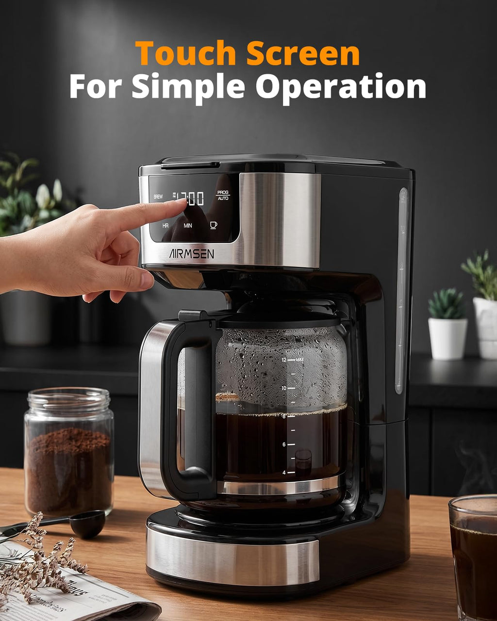 12-Cup Programmable Drip Coffee Maker J677