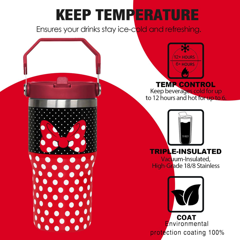 Cartoon Mouse 20 Oz Tumbler with Lid & Flip Straw F891310