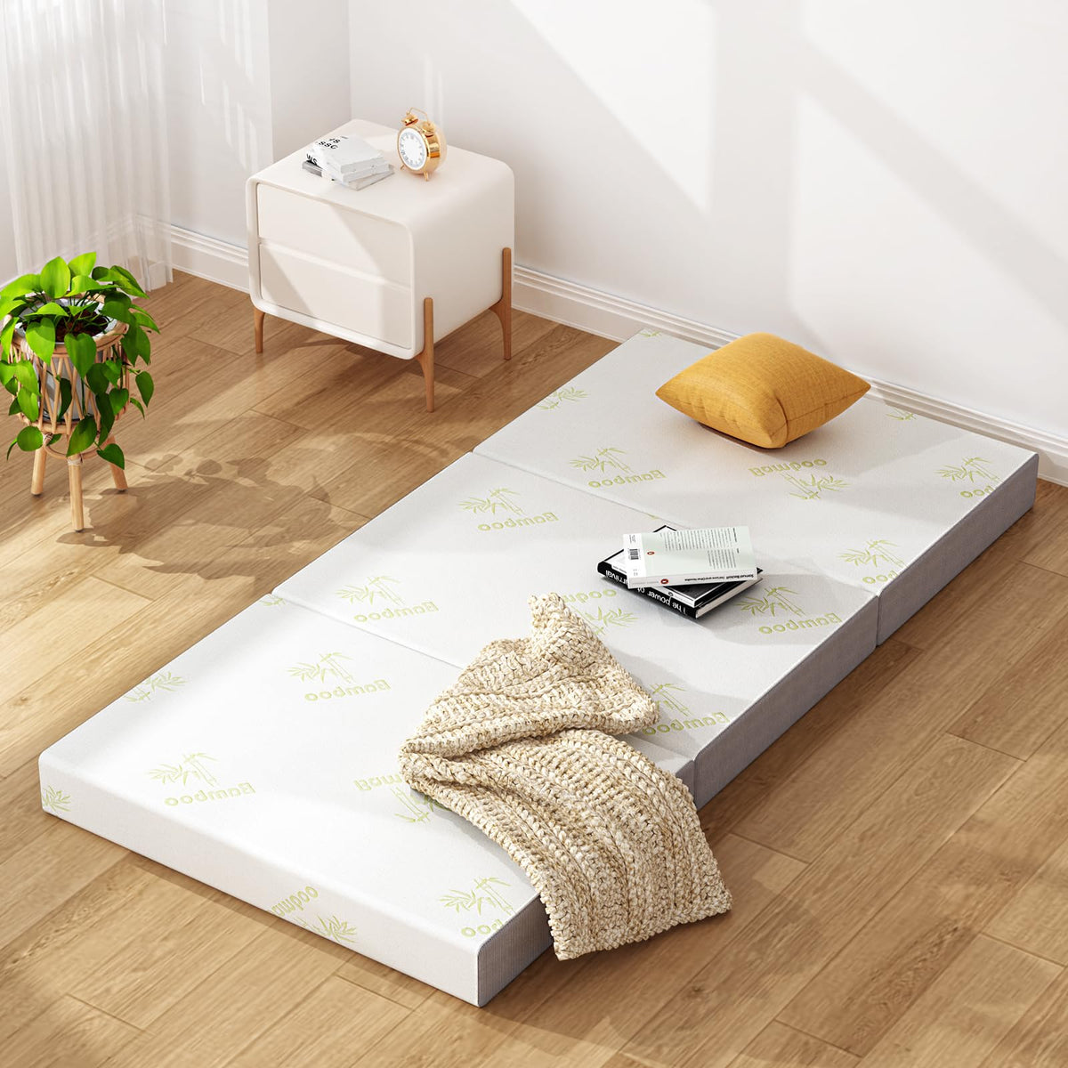 Twin 5 Inch Memory Foam Trifold Mattress E1554
