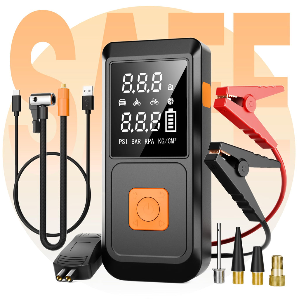 Car Battery Jump Starter with Air Compressor 4000A 150PSI 20000mAh B375