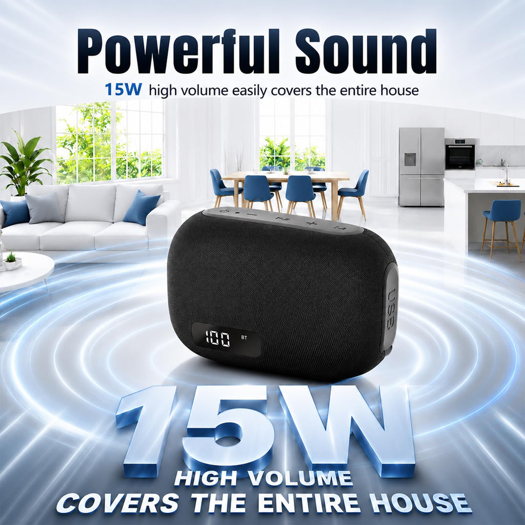Portable IP67 Waterproof Bluetooth Speaker with Digital Battery Display I343