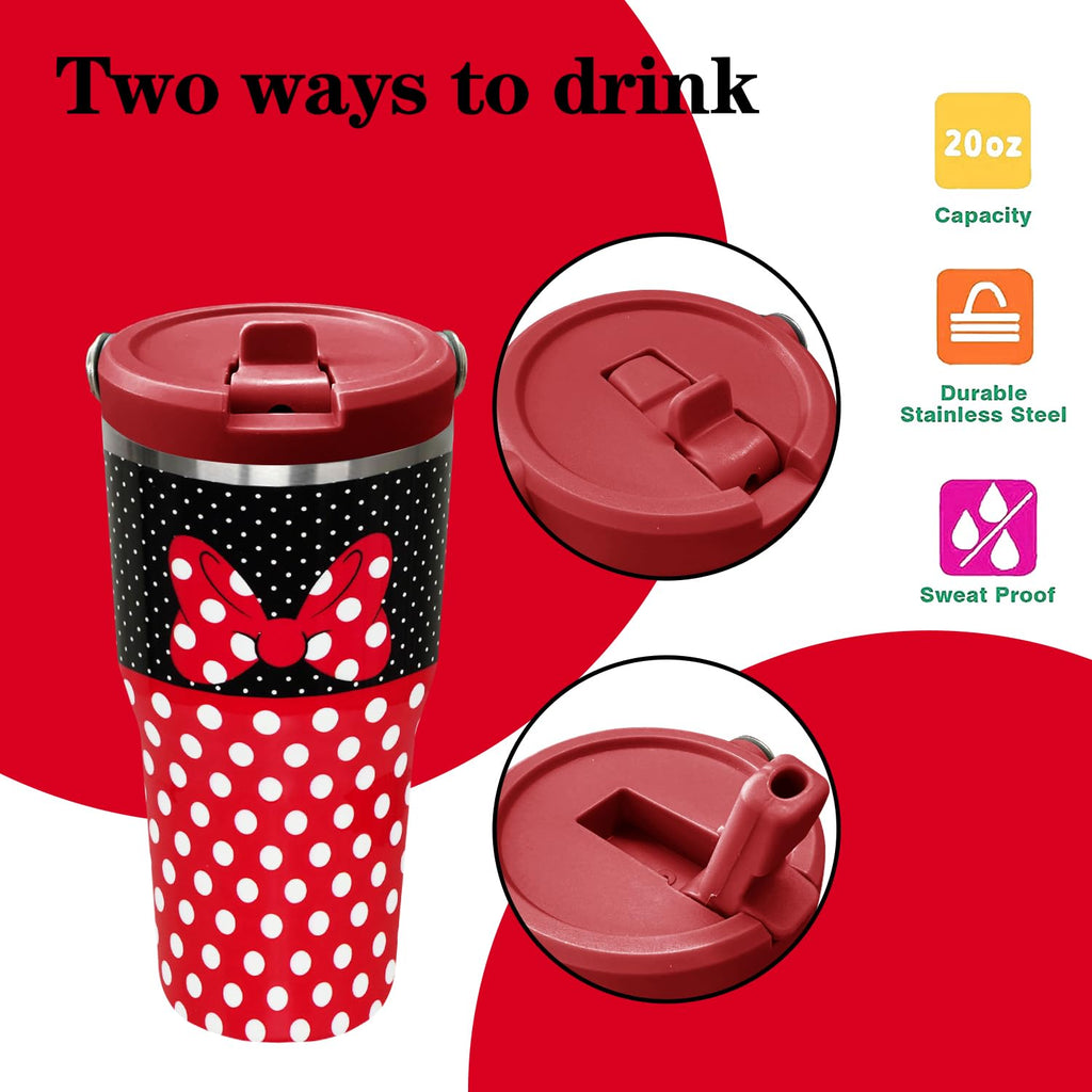 Cartoon Mouse 20 Oz Tumbler with Lid & Flip Straw F891310