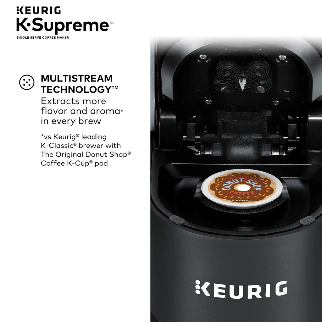 Compact Single Door Mini Fridge with Freezer, 2.5 Cubic Feet, Black & Single Serve K-Cup Pod Coffee Maker, Black B785458
