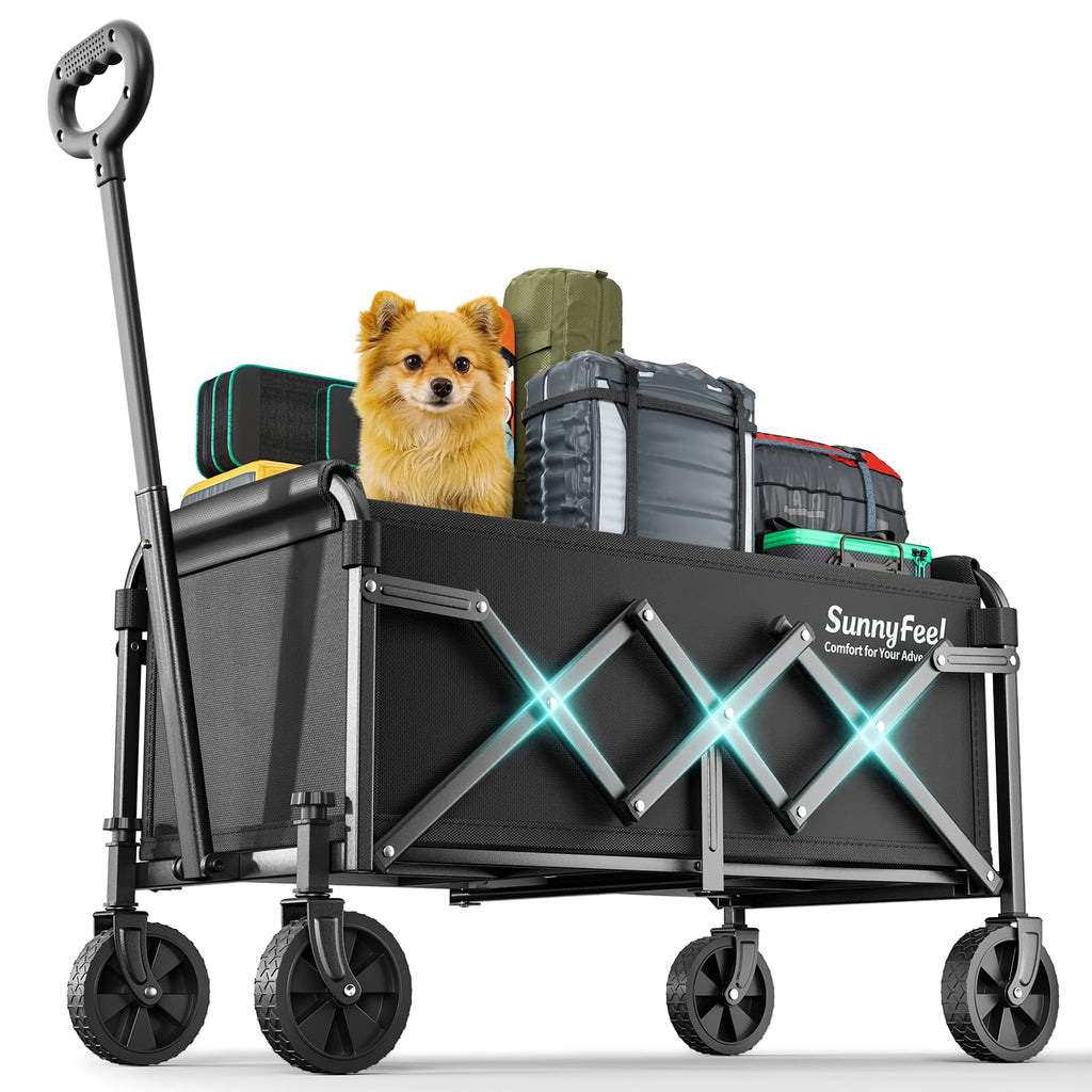 Lightweight Folding Wagon Cart, Black U488