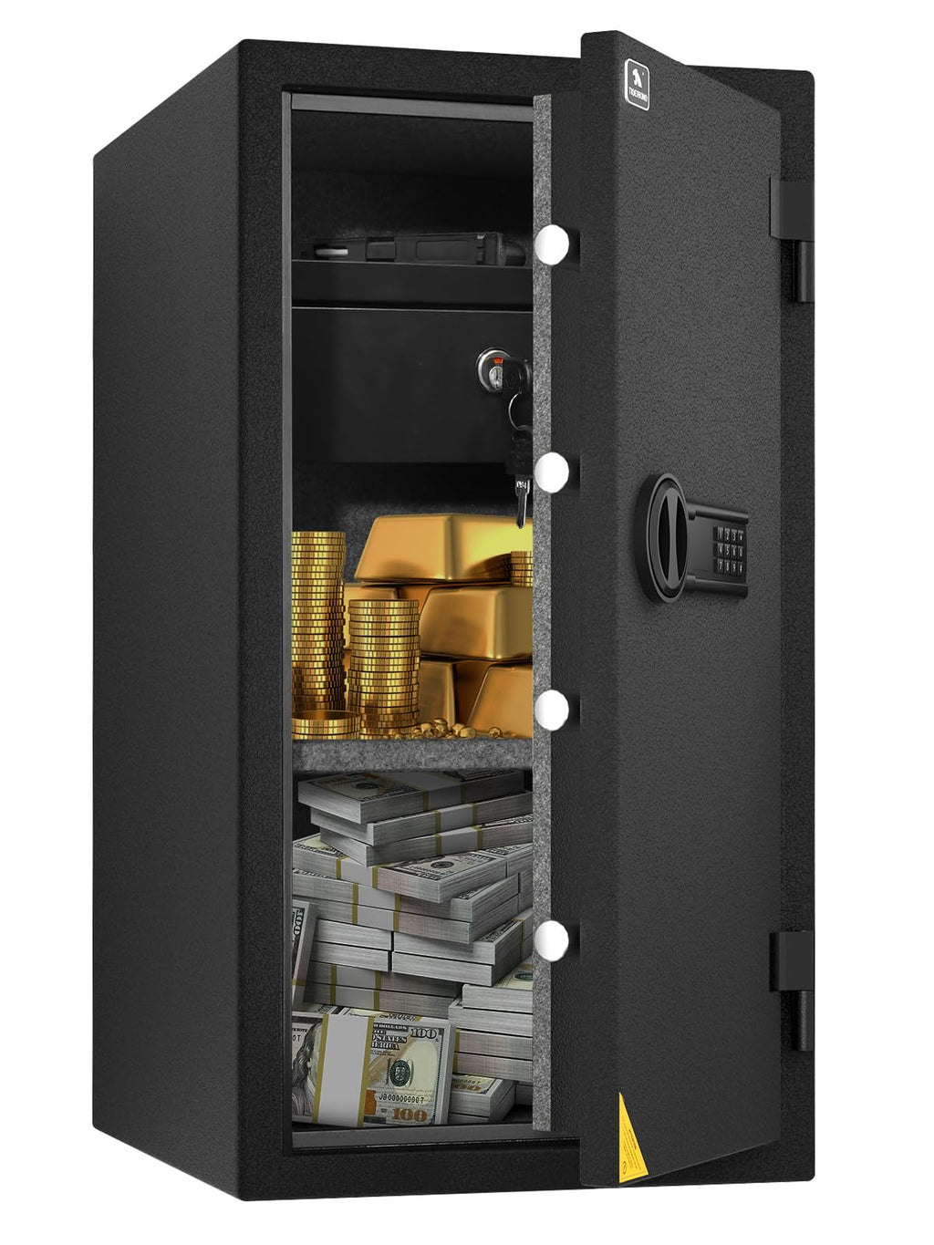 Fireproof Safe Box with Drawer, 3.47 Cu Ft T37340