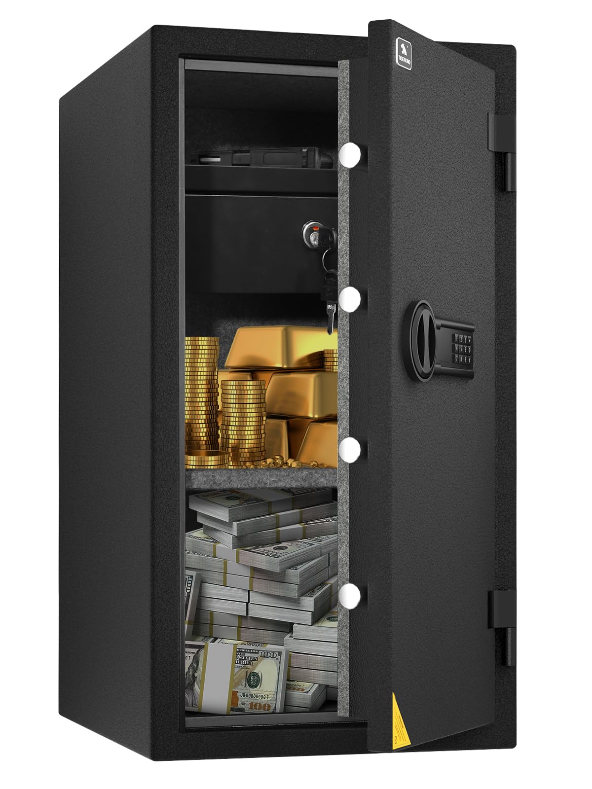Fireproof Safe Box with Drawer, 3.47 Cu Ft T37340